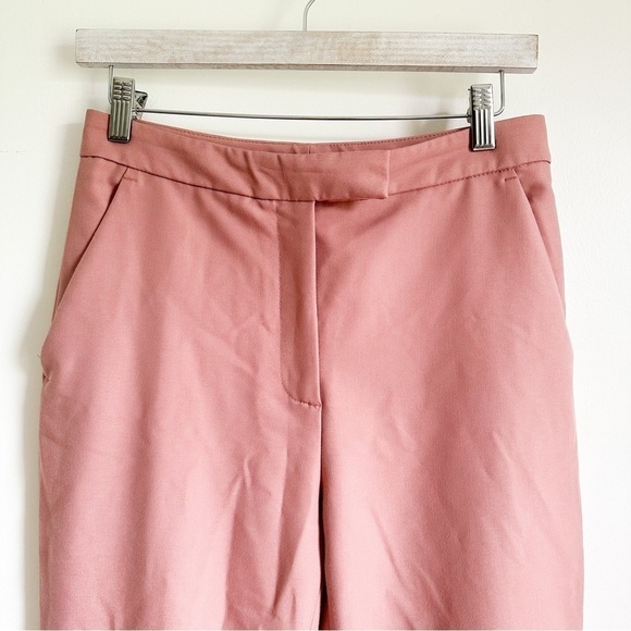 Zara Mauve Blush Flat Front High Waist Cropped Dress Pants sz Medium - Picture 4 of 7